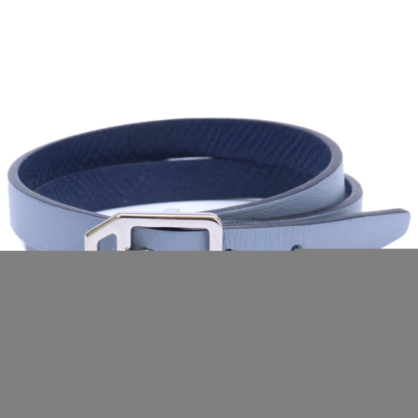HERMES C Stamp Leather Double Tour ONE SIZE Bracelet Size ONE SIZE
