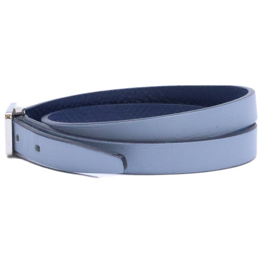 HERMES C Stamp Leather Double Tour ONE SIZE Bracelet Size ONE SIZE
