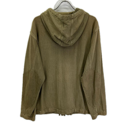 RRL 782733388001 Khaki Jacquard Knit Anorak Jacket Size L