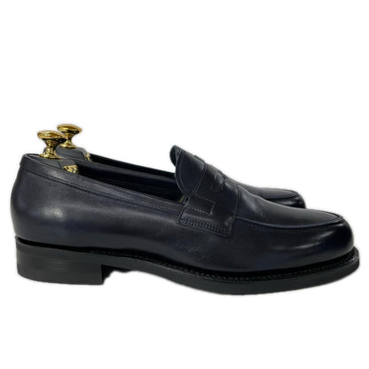 YASABURO R2013E Leather Coin Loafer Navy Size 7 1/2