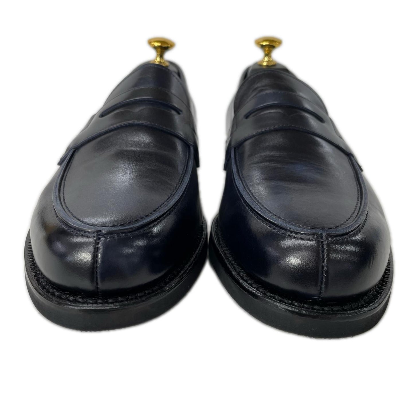 YASABURO R2013E Leather Coin Loafer Navy Size 7 1/2
