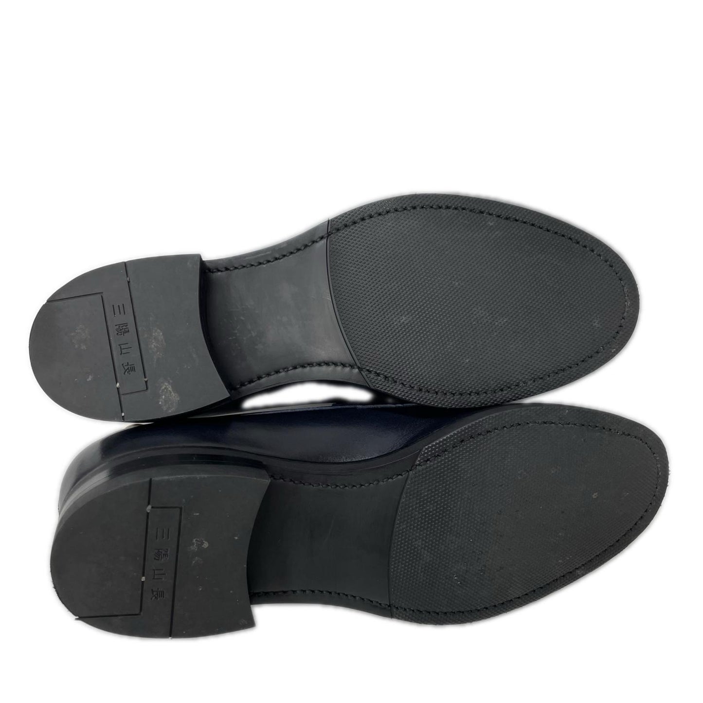 YASABURO R2013E Leather Coin Loafer Navy Size 7 1/2