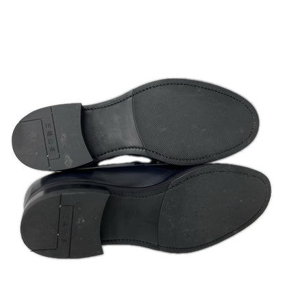 YASABURO R2013E Leather Coin Loafer Navy Size 7 1/2