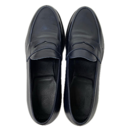 YASABURO R2013E Leather Coin Loafer Navy Size 7 1/2