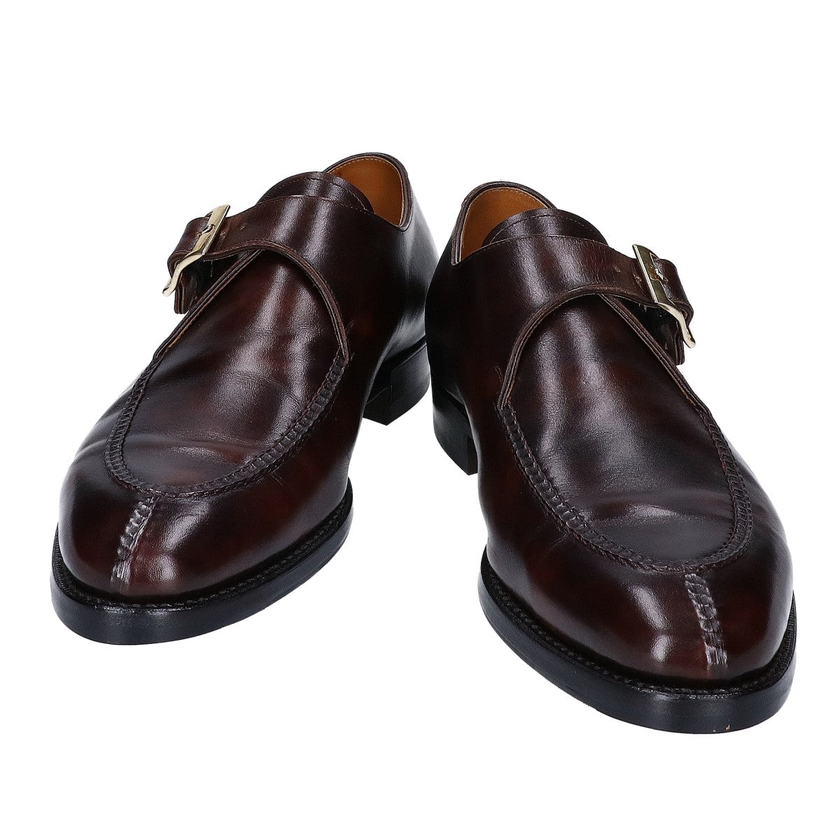 Sanyo Yamacho Zempachiro Radica Leather Strap Brown Shoes Size 7.5