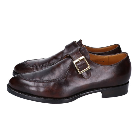 Sanyo Yamacho Zempachiro Radica Leather Strap Brown Shoes Size 7.5