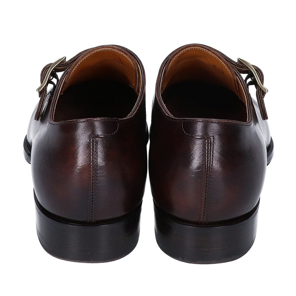 Sanyo Yamacho Zempachiro Radica Leather Strap Brown Shoes Size 7.5