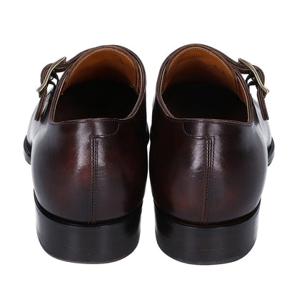 Sanyo Yamacho Zempachiro Radica Leather Strap Brown Shoes Size 7.5