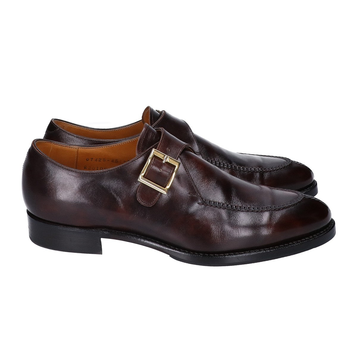 Sanyo Yamacho Zempachiro Radica Leather Strap Brown Shoes Size 7.5
