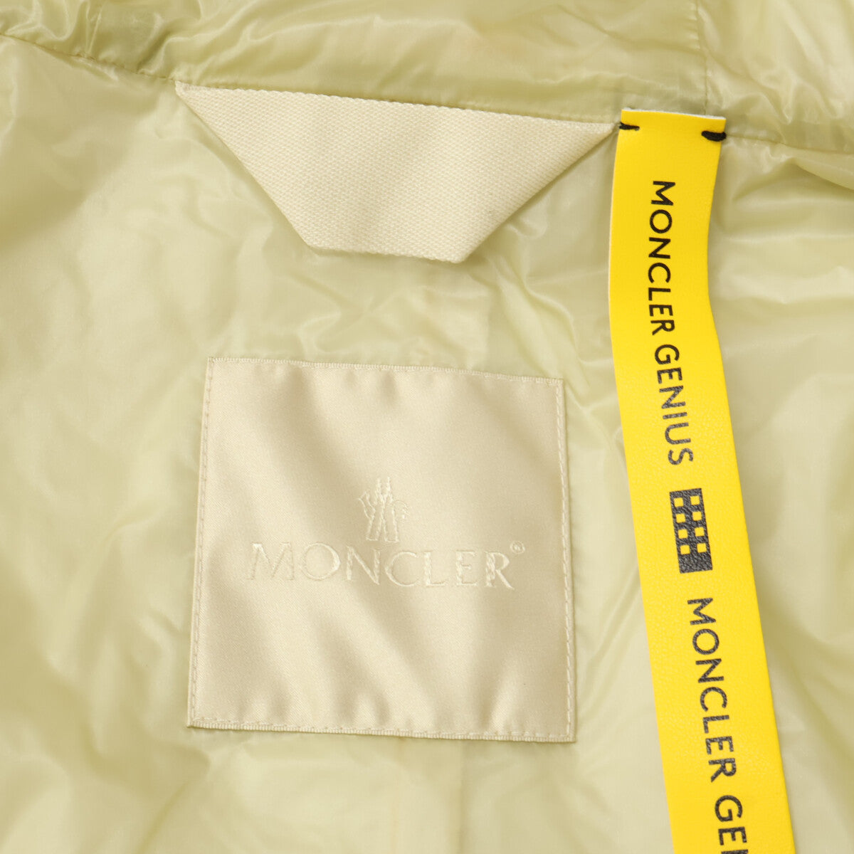 MONCLER Dalgopol Mixed Hooded Down Jacket Yellow Size 2