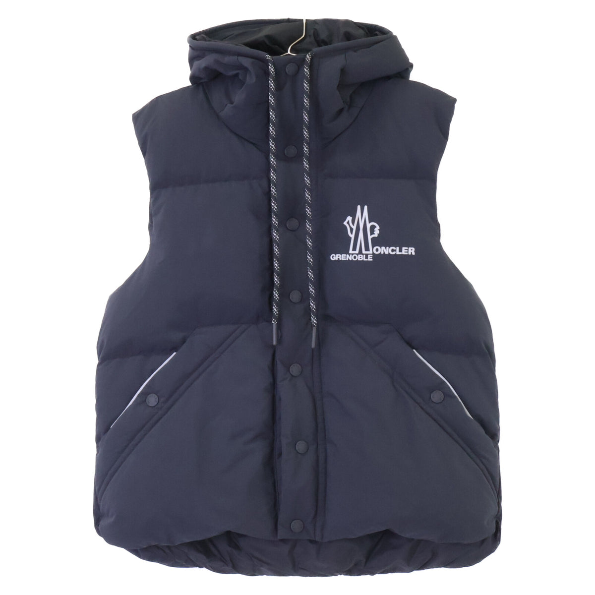 MONCLER 24' Grenoble Hooded Down Vest Black Size 2