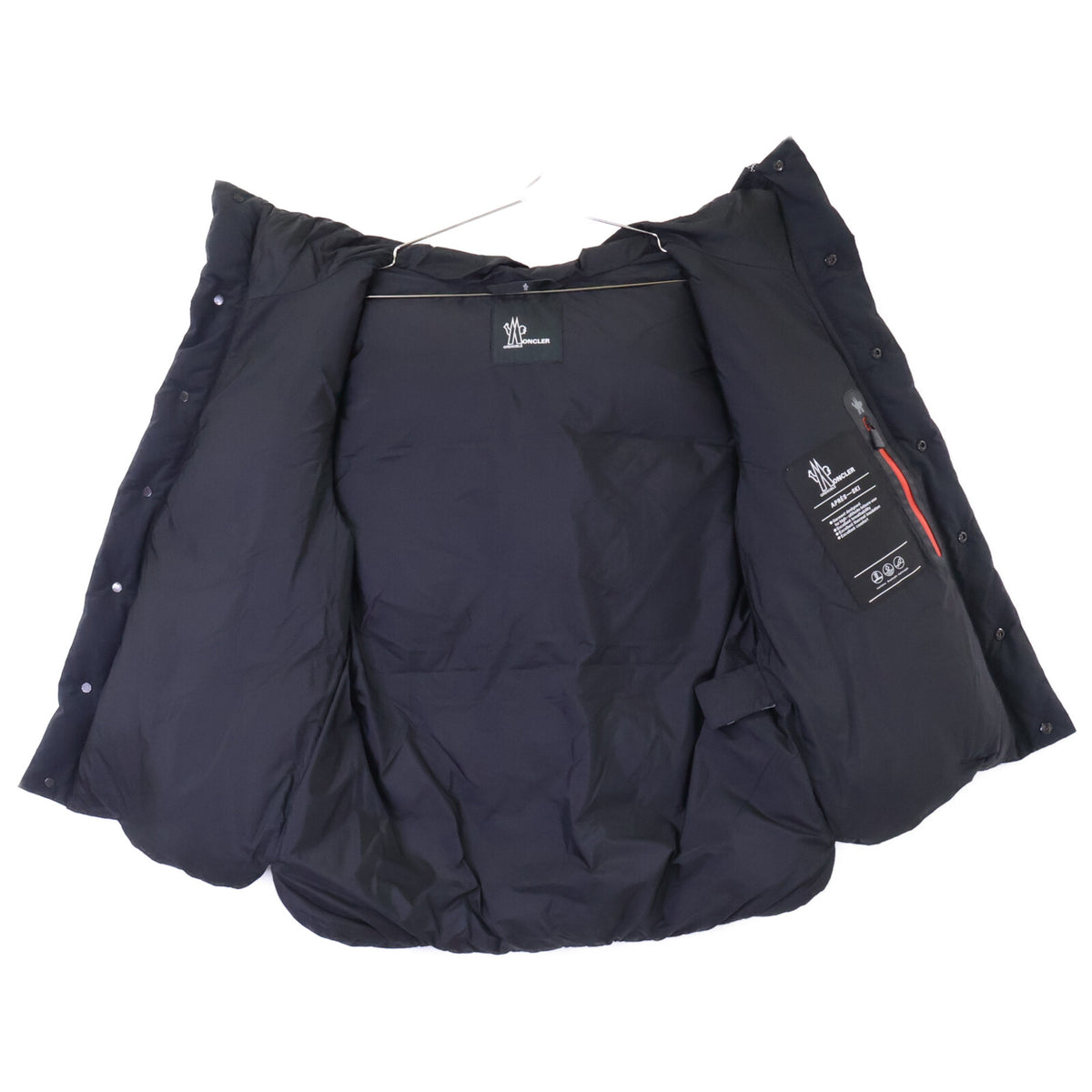 MONCLER 24' Grenoble Hooded Down Vest Black Size 2