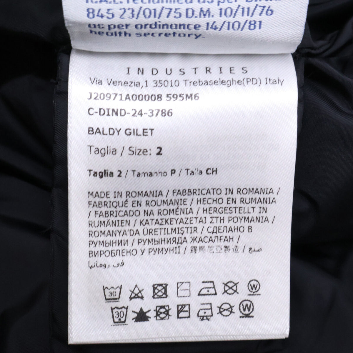 MONCLER 24' Grenoble Hooded Down Vest Black Size 2