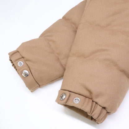 MONCLER VABB Wool Hooded Down Jacket Brown Size 3