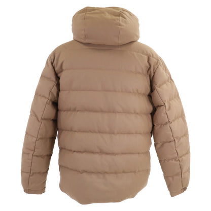 MONCLER VABB Wool Hooded Down Jacket Brown Size 3