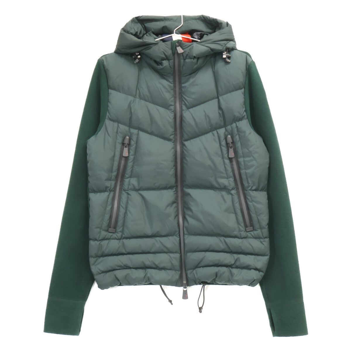 MONCLER 23AW Grenoble Fleece Hooded Down Jacket Green Size S