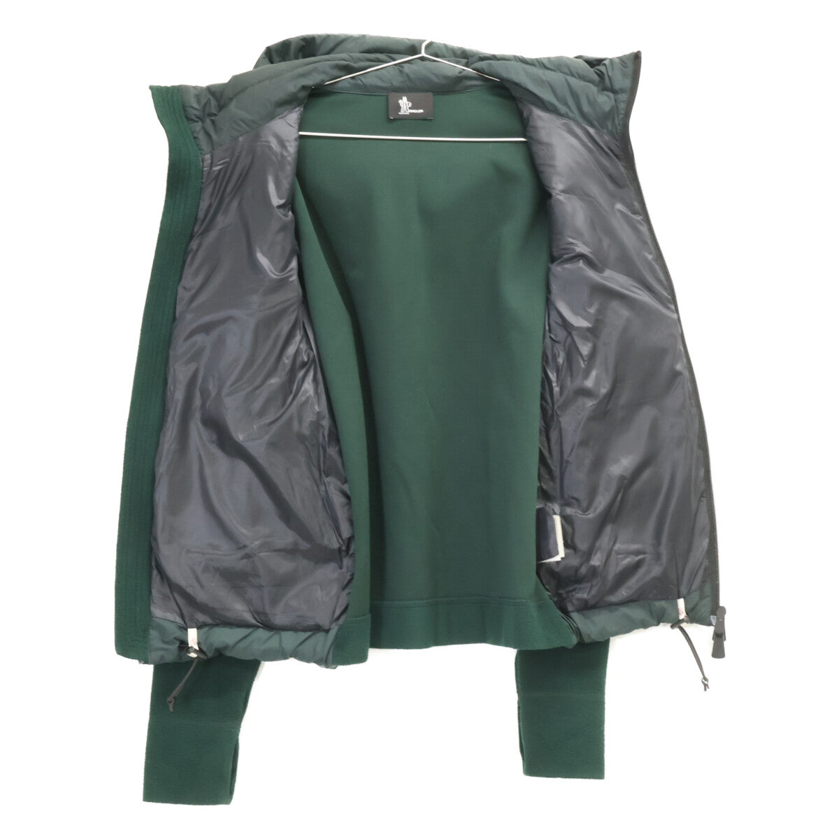 MONCLER 23AW Grenoble Fleece Hooded Down Jacket Green Size S