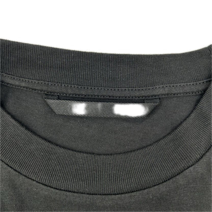 MONCLER 23' Black Paint Logo Crewneck Long Sleeve Tee Size S