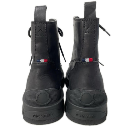 MONCLER HEVEA CITY Smooth Leather Ankle Boots Size EU 42
