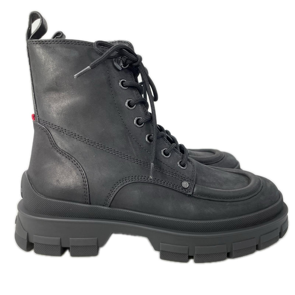 MONCLER HEVEA CITY Smooth Leather Ankle Boots Size EU 42