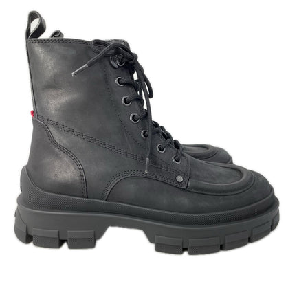 MONCLER HEVEA CITY Smooth Leather Ankle Boots Size EU 42