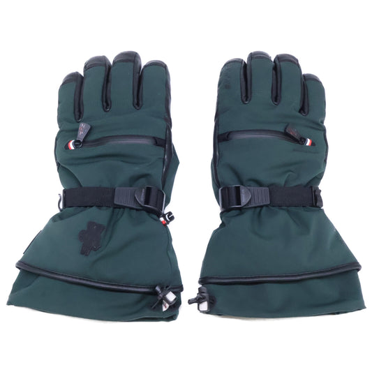 MONCLER 23AW GORE-TEX Adjuster Gloves Green/Black Belt Size L