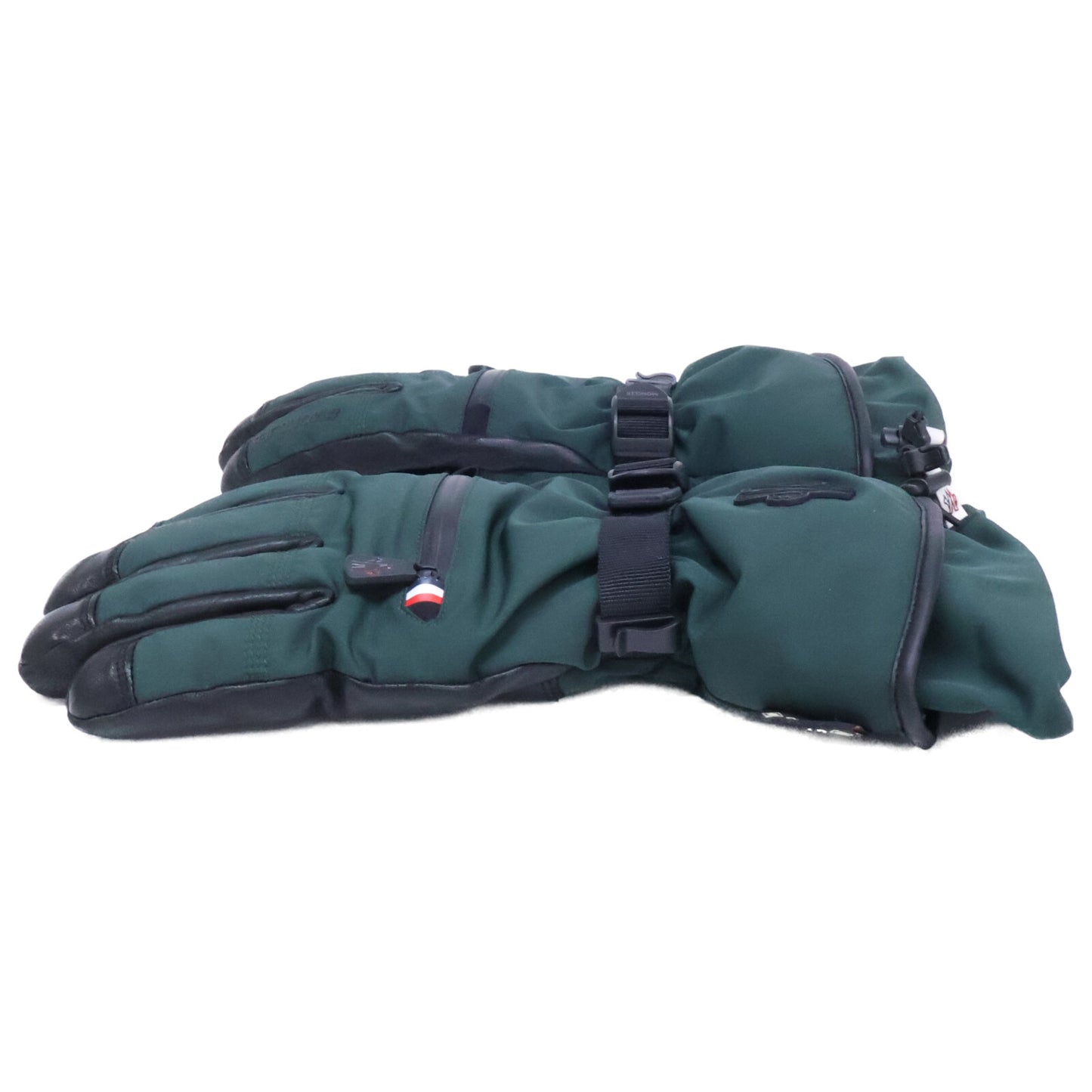 MONCLER 23AW GORE-TEX Adjuster Gloves Green/Black Belt Size L