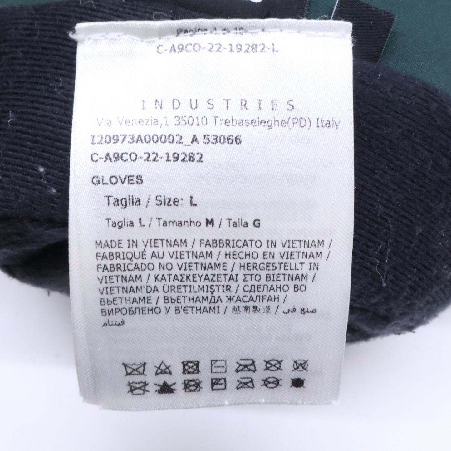 MONCLER 23AW GORE-TEX Adjuster Gloves Green/Black Belt Size L