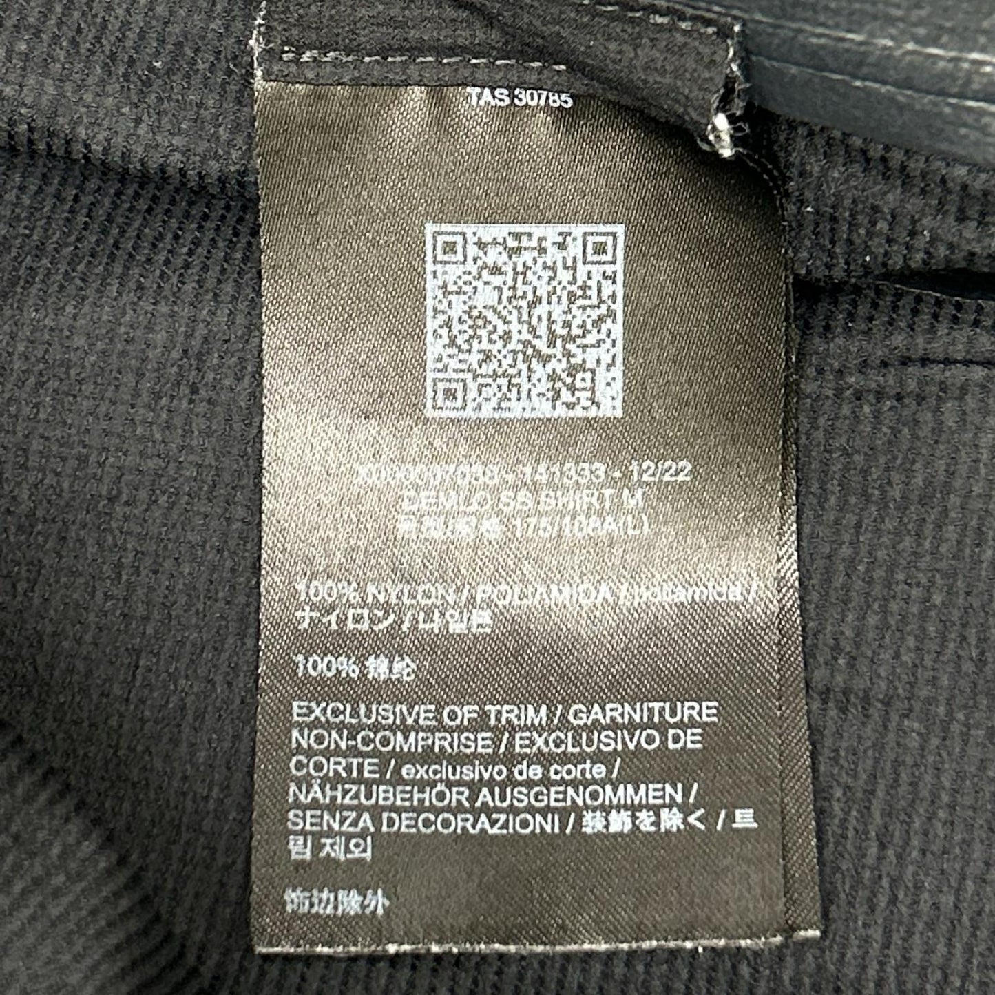 ARC'TERYX VEILANCE '22 Demlo Nylon SS Shirt Black Size L
