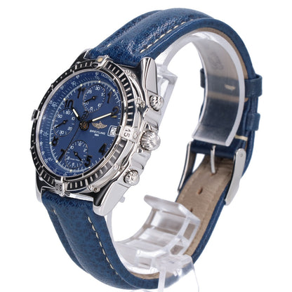 BREITLING CHRONOMAT Automatic Blue Dial Watch Blue Leather