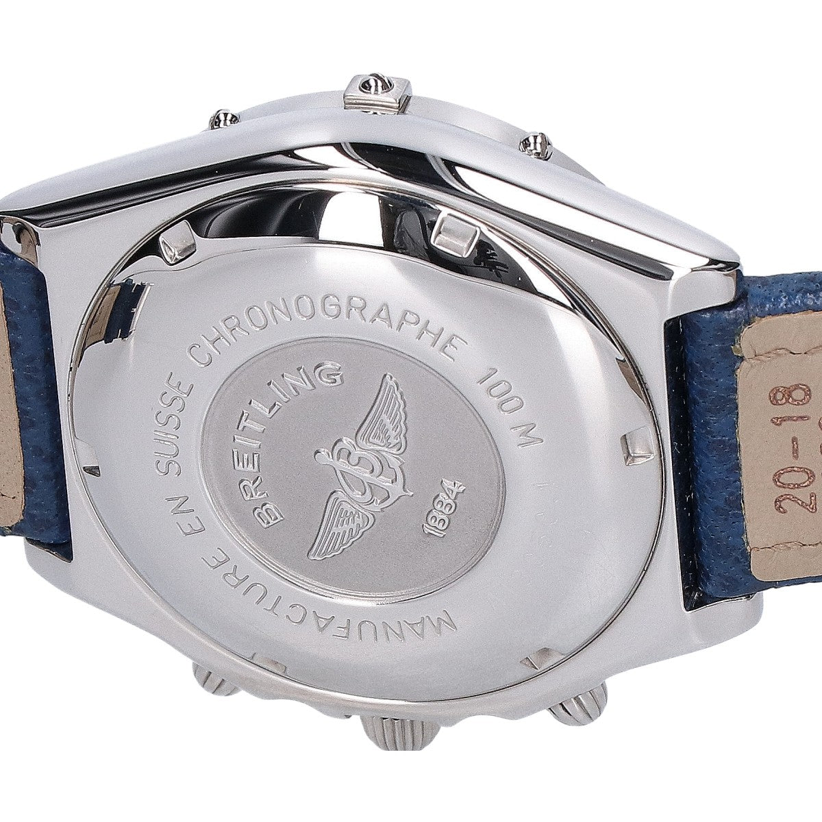 BREITLING CHRONOMAT Automatic Blue Dial Watch Blue Leather