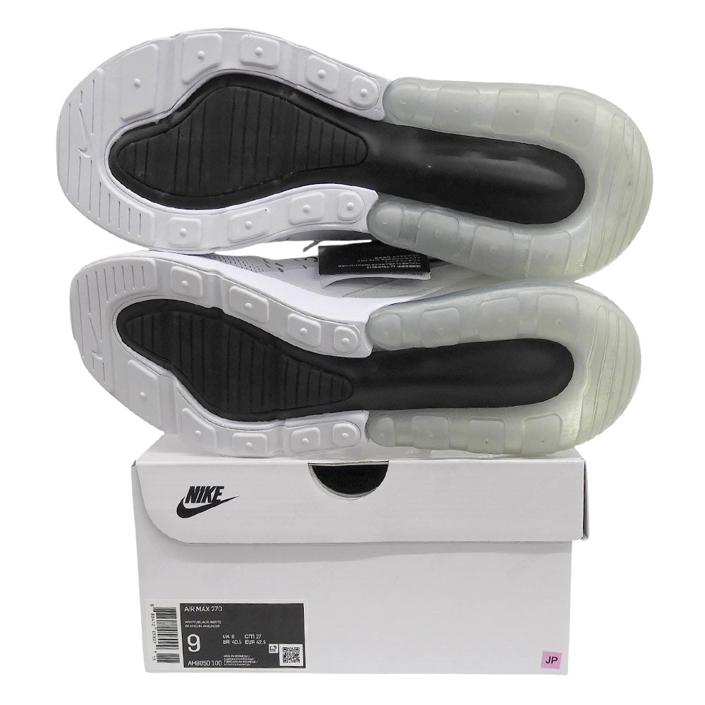 NIKE Air Max 270 AH8050-100 Sneakers White/Black Size 9(US)