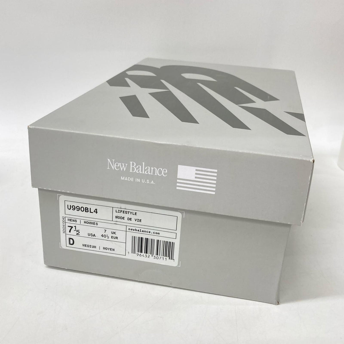 NEW BALANCE U990BL4 Made in USA Sneakers Black Size 7 1/2