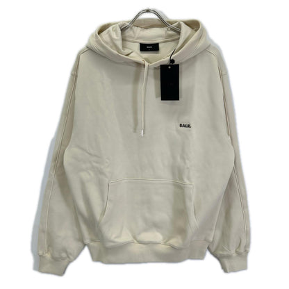 BALR. Q Series Metal Logo Cotton Blend Hoodie Beige Size M