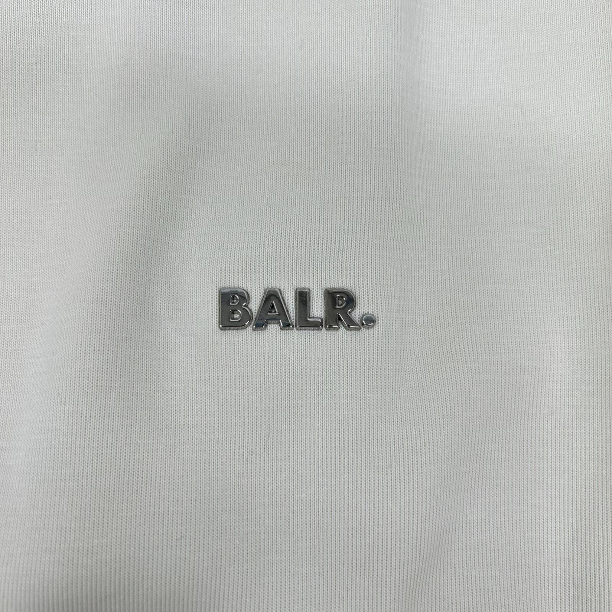 BALR. Q Series Metal Logo Cotton Blend Hoodie Beige Size M
