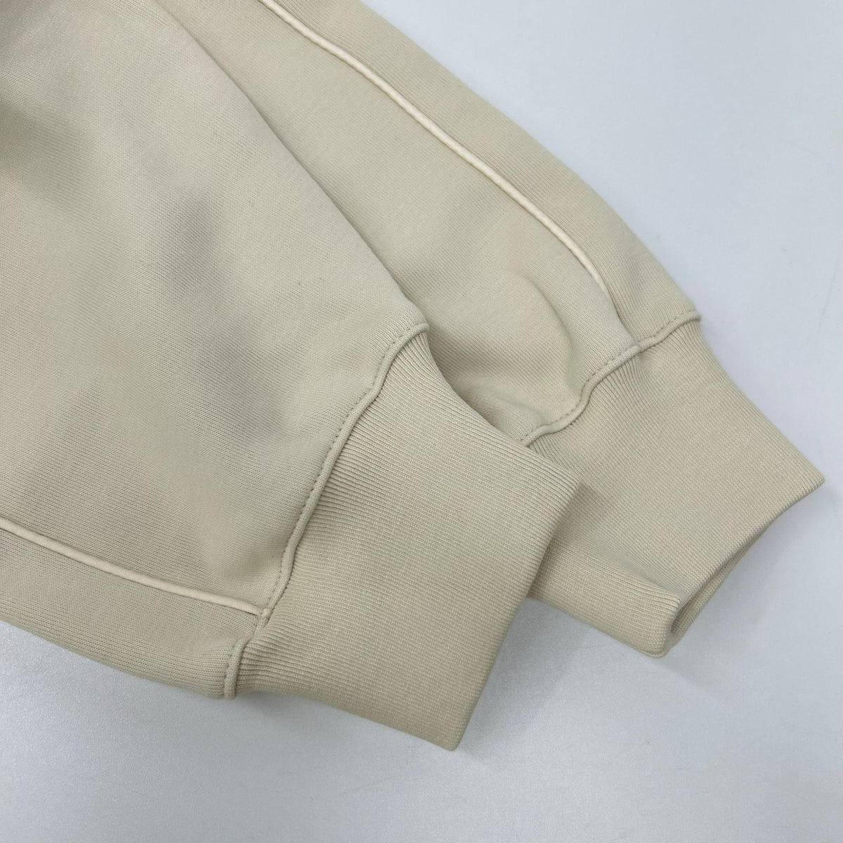 BALR. Q Series Metal Logo Cotton Blend Hoodie Beige Size M