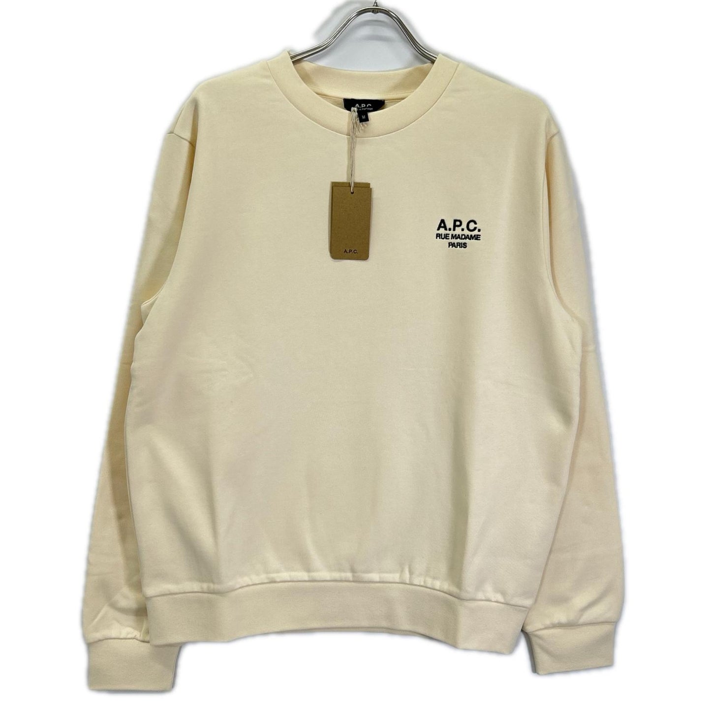 A.P.C. Cotton Embroidered Logo Crewneck Multi Size M