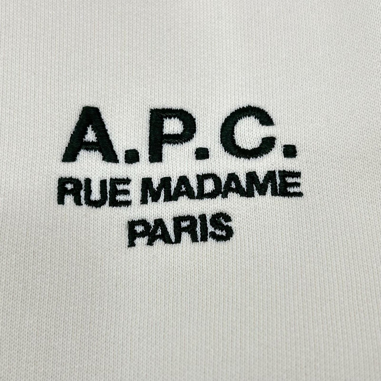A.P.C. Cotton Embroidered Logo Crewneck Multi Size M