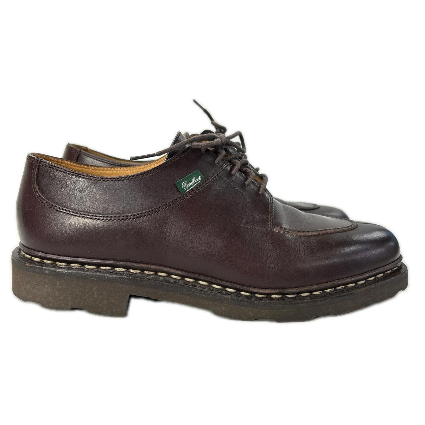 Paraboot AVIGNON Griff II U-Tip Leather Brown Boots Size 6 1/2