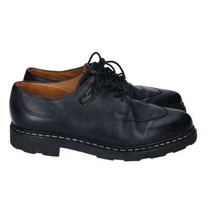 Paraboot Avignon U-Tip Derby Leather Shoes Black Boots Size 6