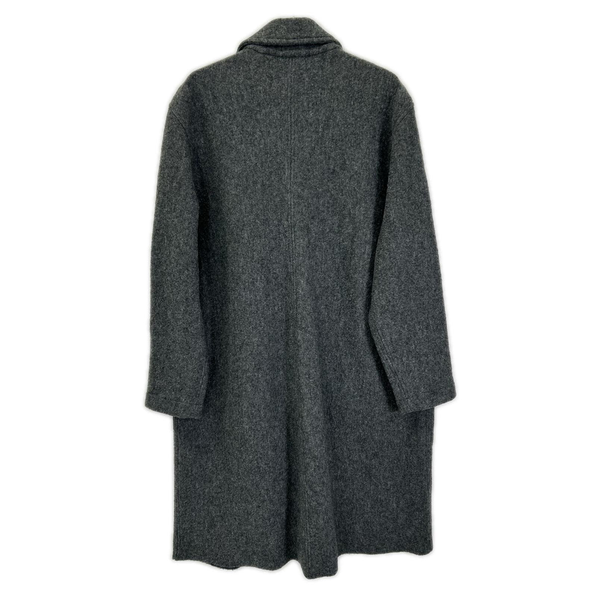ROBERTO COLLINA Wool Boucle Balmacaan Coat Gray Size 50