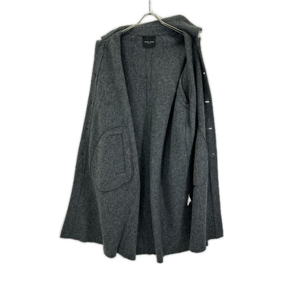ROBERTO COLLINA Wool Boucle Balmacaan Coat Gray Size 50