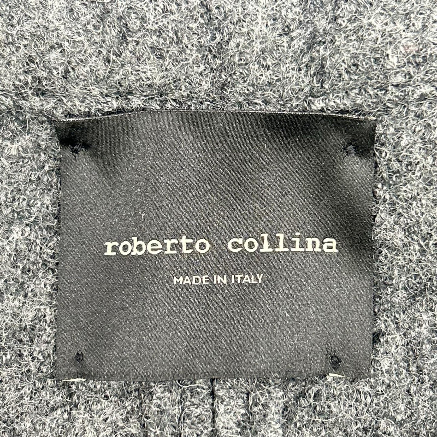 ROBERTO COLLINA Wool Boucle Balmacaan Coat Gray Size 50