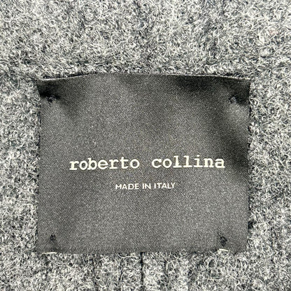 ROBERTO COLLINA Wool Boucle Balmacaan Coat Gray Size 50