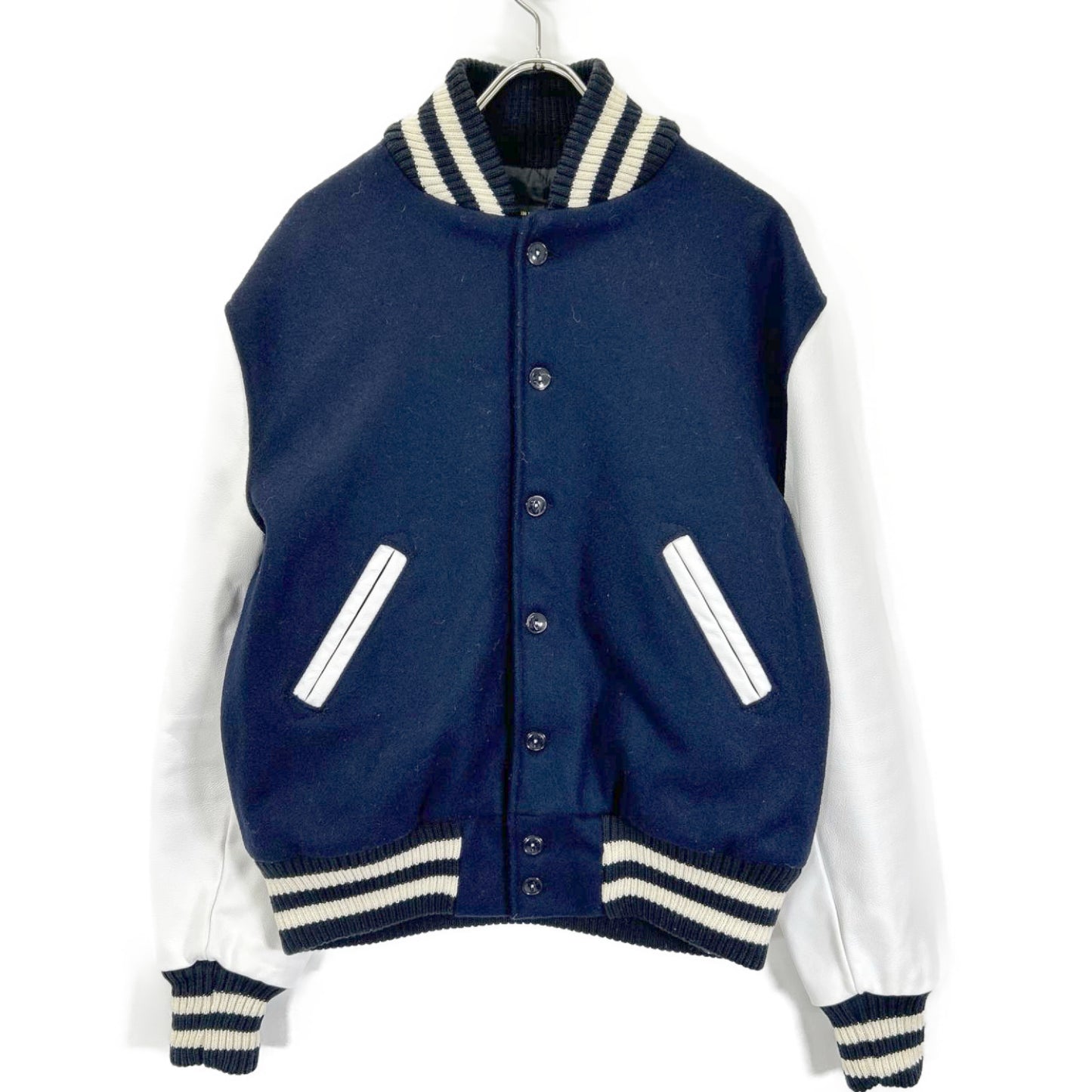 BEAMS x Skookum Wool Leather Varsity Jacket Multi Size 42
