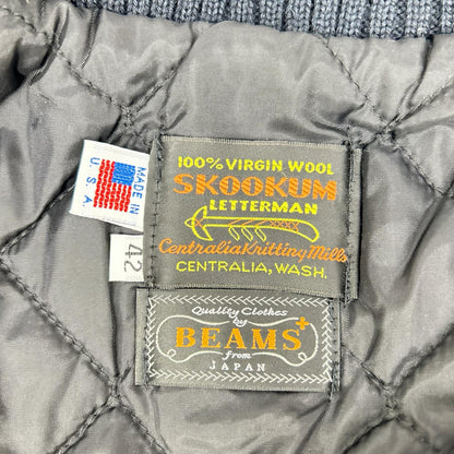 BEAMS x Skookum Wool Leather Varsity Jacket Multi Size 42