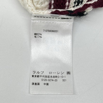 POLObyRalphLauren Skull Cotton Knit Top White Polo Size LG