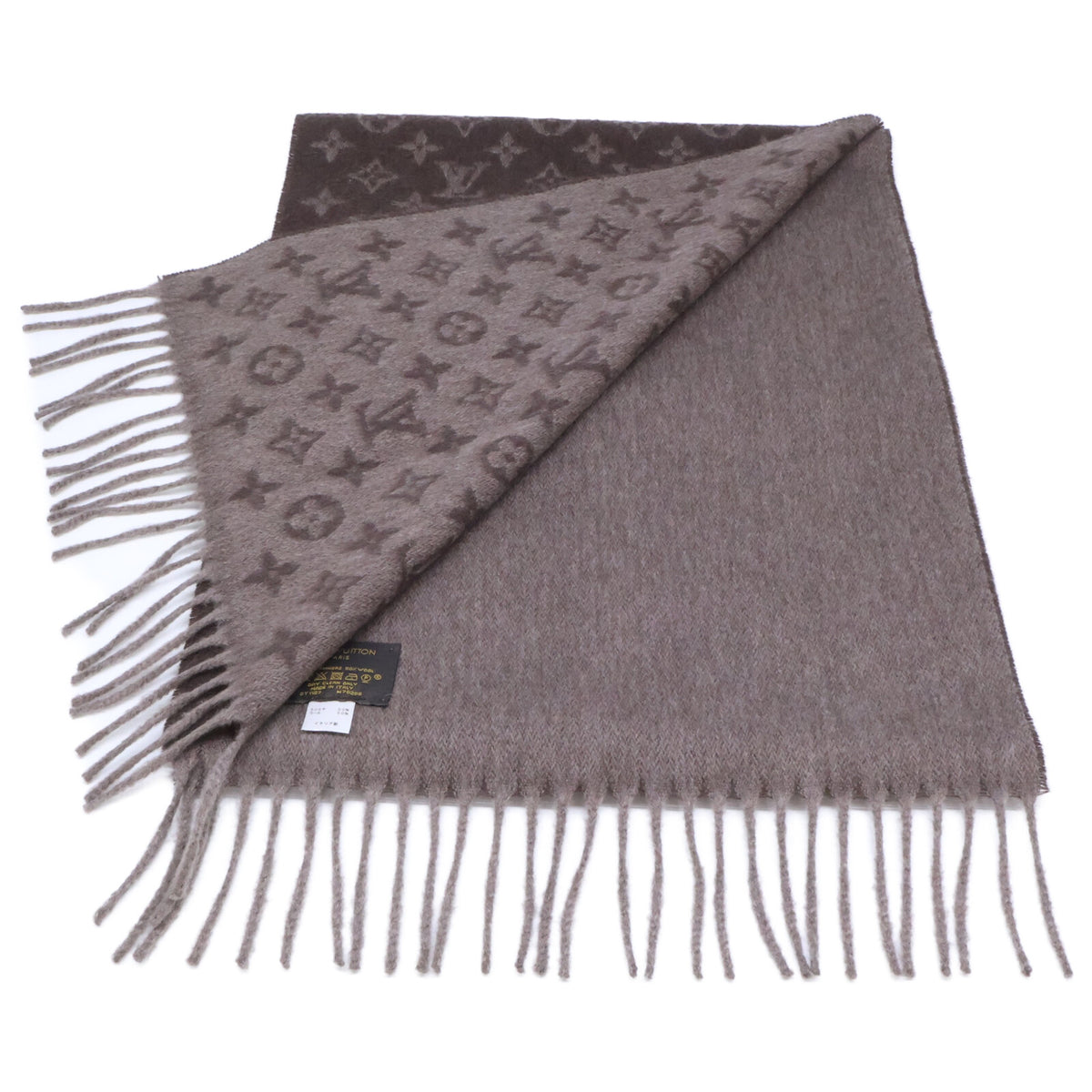 LOUIS VUITTON Cashmere Wool Monogram Gradient Scarf