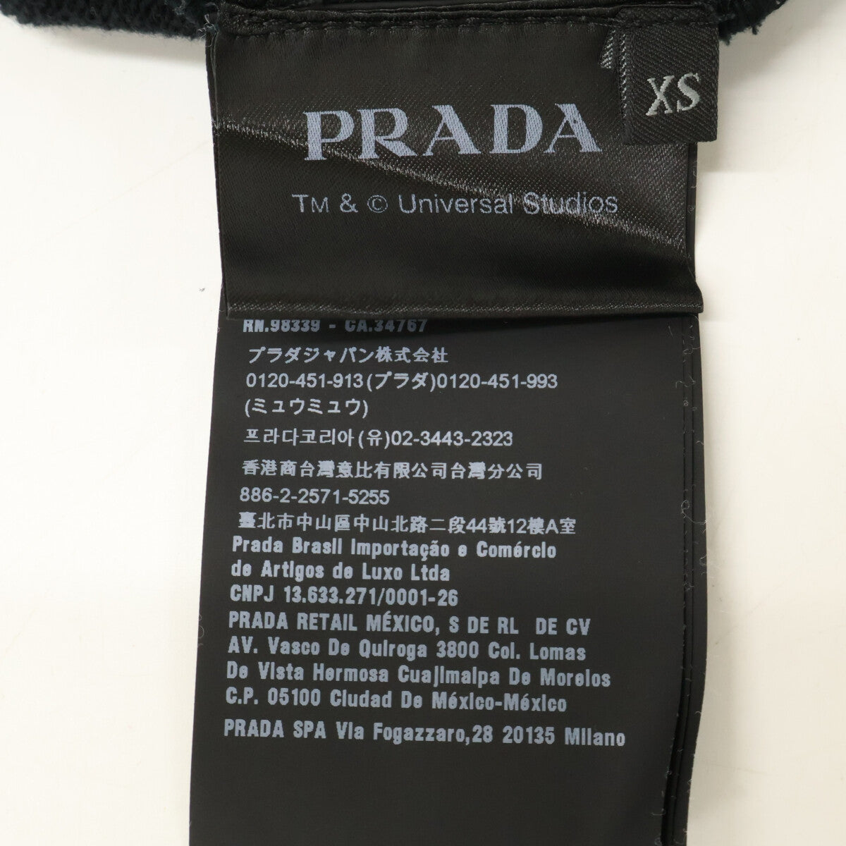 PRADA x UNIVERSAL STUDIOS F/W 19 Sweatshirt Black Size XS