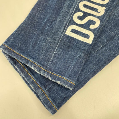 DSQUARED 23SS Tidy Biker Paint Design Jeans Indigo Size 42